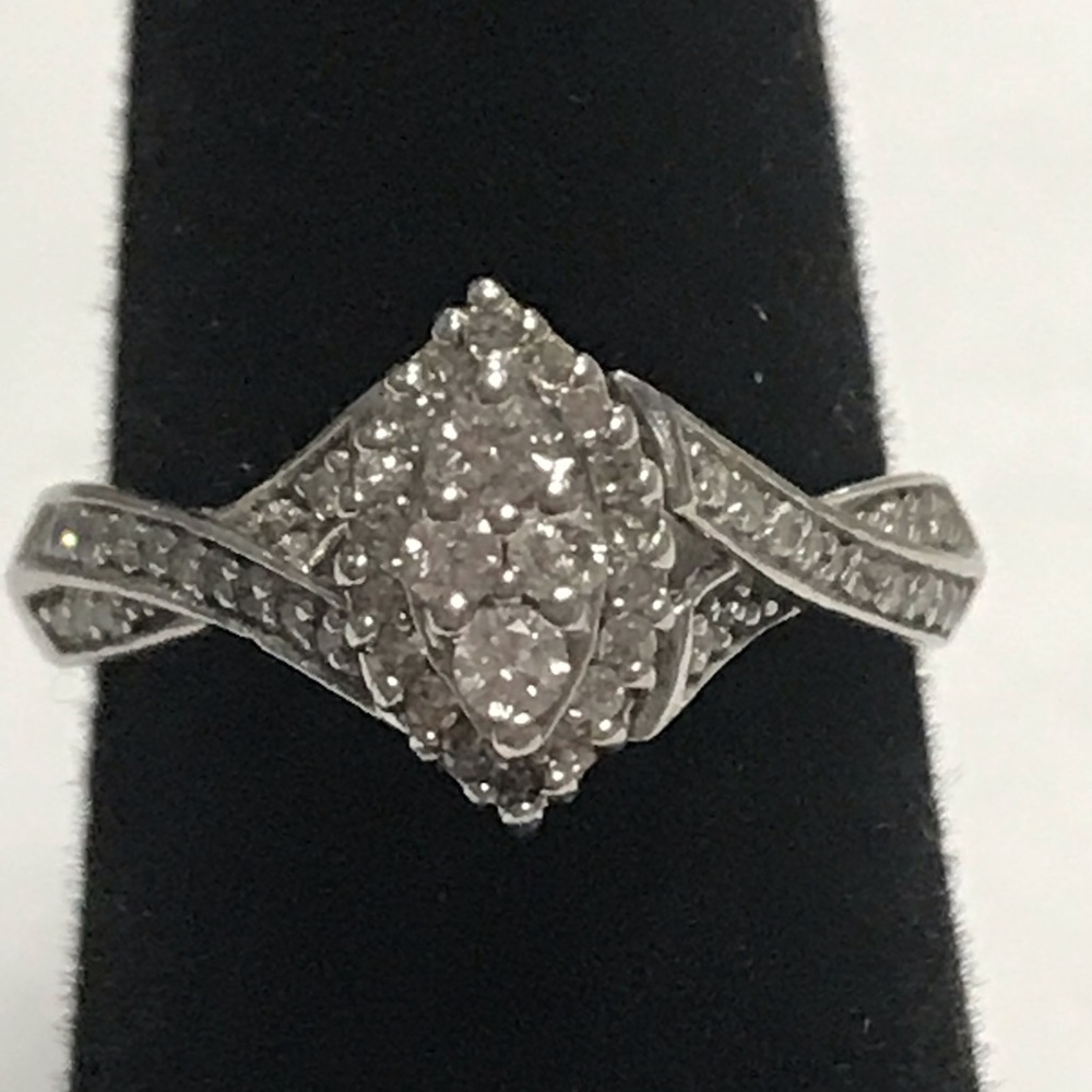 Kay Sterling Silver .75 CTW Diamond Ring Size 7